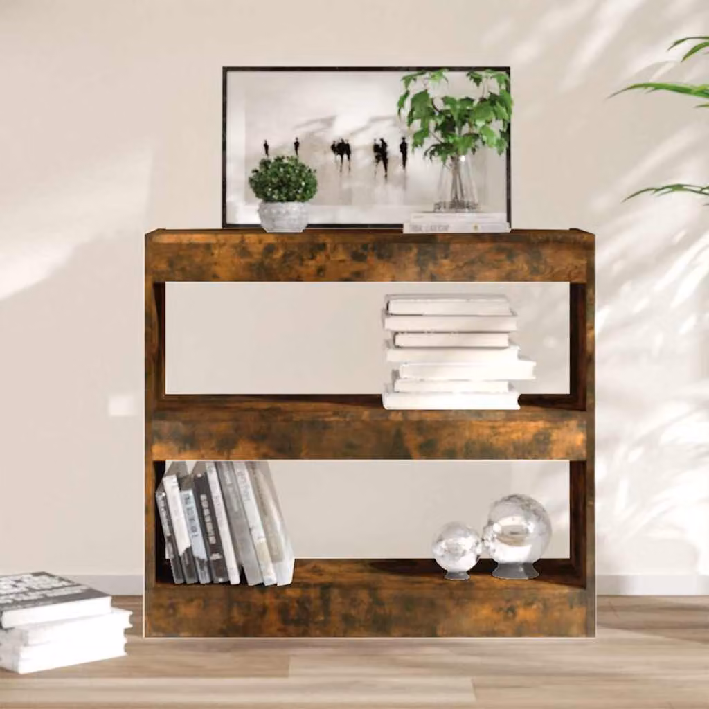 Libreria/Divisorio vidaXL in Rovere Fumo, Design Moderno, L 80 x P 30 x H 72 cm