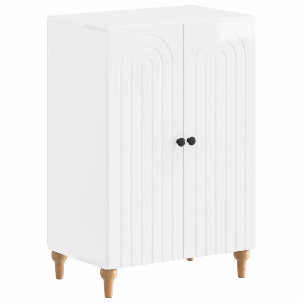 Mobile per scarpe moderno vidaXL Bianco Lucido L: 59,5 cm, P: 39,5 cm, H: 90 cm – 2