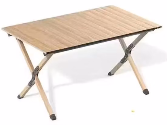 Tavolo da picnic pieghevole beige 90x60 cm per esterni
