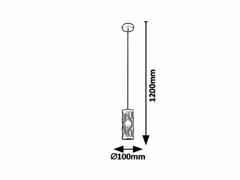 Rabalux 5338 Lampada a sospensione 1 spot Oberon, E14, marrone-arancione, rotonda, industriale, ø100mm