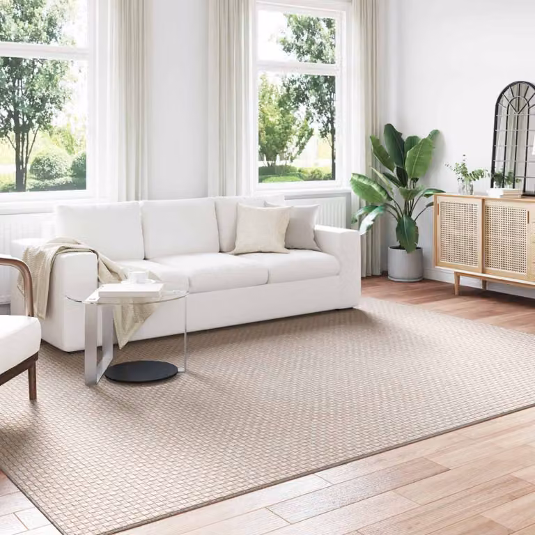 Tappeto rettangolare FARO vidaXL beige, lavabile e antiscivolo, L: 280 cm, P: 200 cm