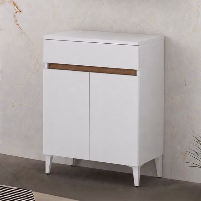 Mobile bagno multiuso 60 cm bianco due ante e 1 cassetto Kleo