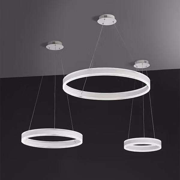 Lampada a sospensione LED Promoluce Twin bianca, regolabile e dimmerabile con telecomando