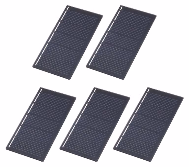 5 mini pannelli solari, 2,5 V, 0,325 W, 130 mA, per progetti fai-da-te
