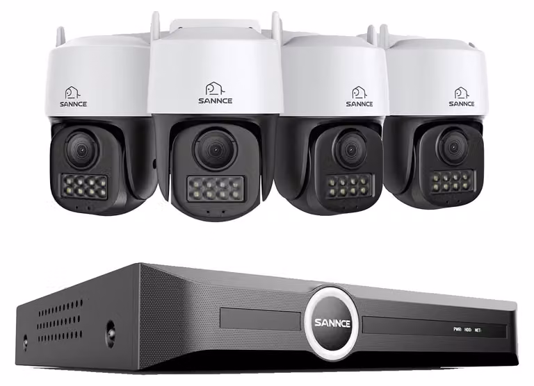 Sistema di sicurezza, risoluzione 5MP, audio bidirezionale, 4 telecamere, 1T