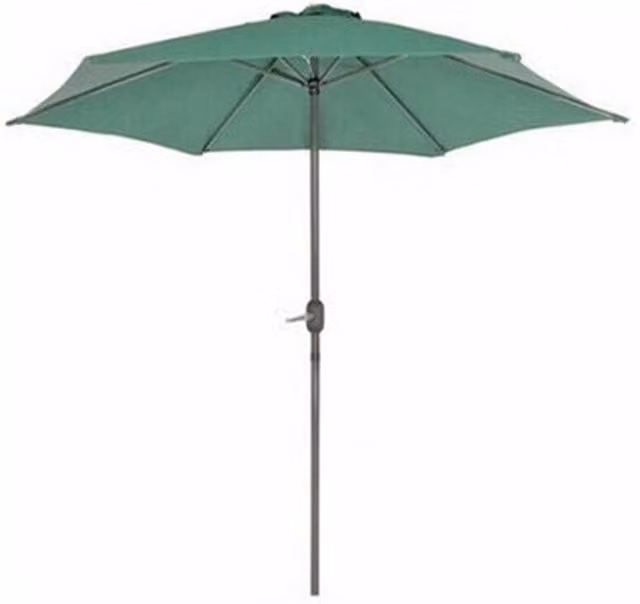 Ombrellone da giardino gazebo Trade Shop Traesio in alluminio e poliestere verde H: 247 cm, ø: 300 cm