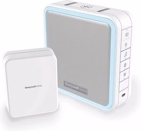 Interfono senza fili Honeywell con ricevitore, impermeabile IP55, disponibile in bianco e grigio
