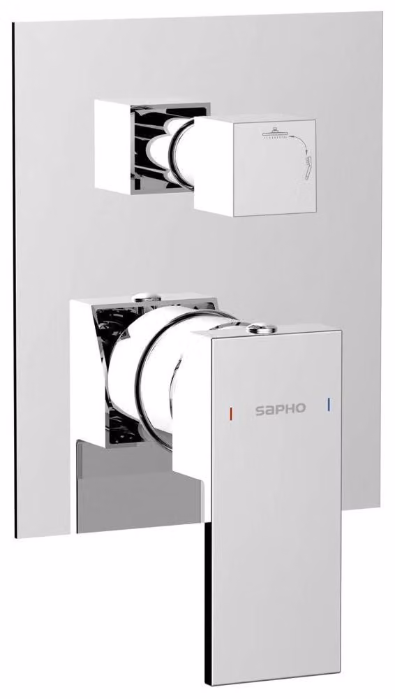 Miscelatore da incasso per doccia CUBEMIX, 2 vie, cromo
