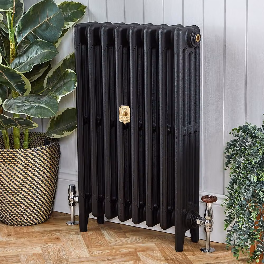 Radiatore in Ghisa a 4 Colonne - Nero Ardesia - 960mm x 263mm