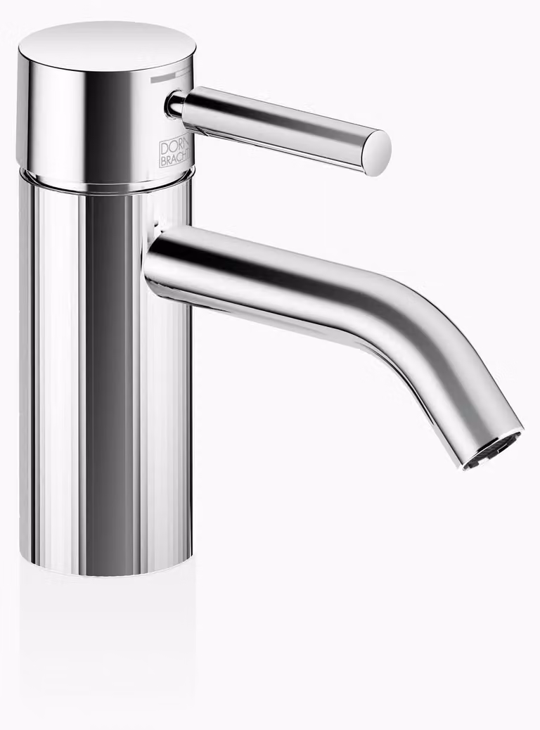 Dornbracht META Mitigeur monocommandé pour lavabo sans vidage, saillie 125mm, avec structure à facettes, 33530660-00, 33530660-00
