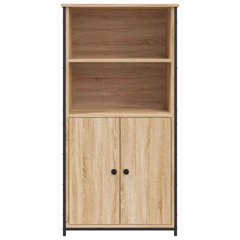 Buffet credenza moderna in legno ingegnerizzato rovere Sonoma marrone H 62 x L 121,5 x P 36 cm – 2