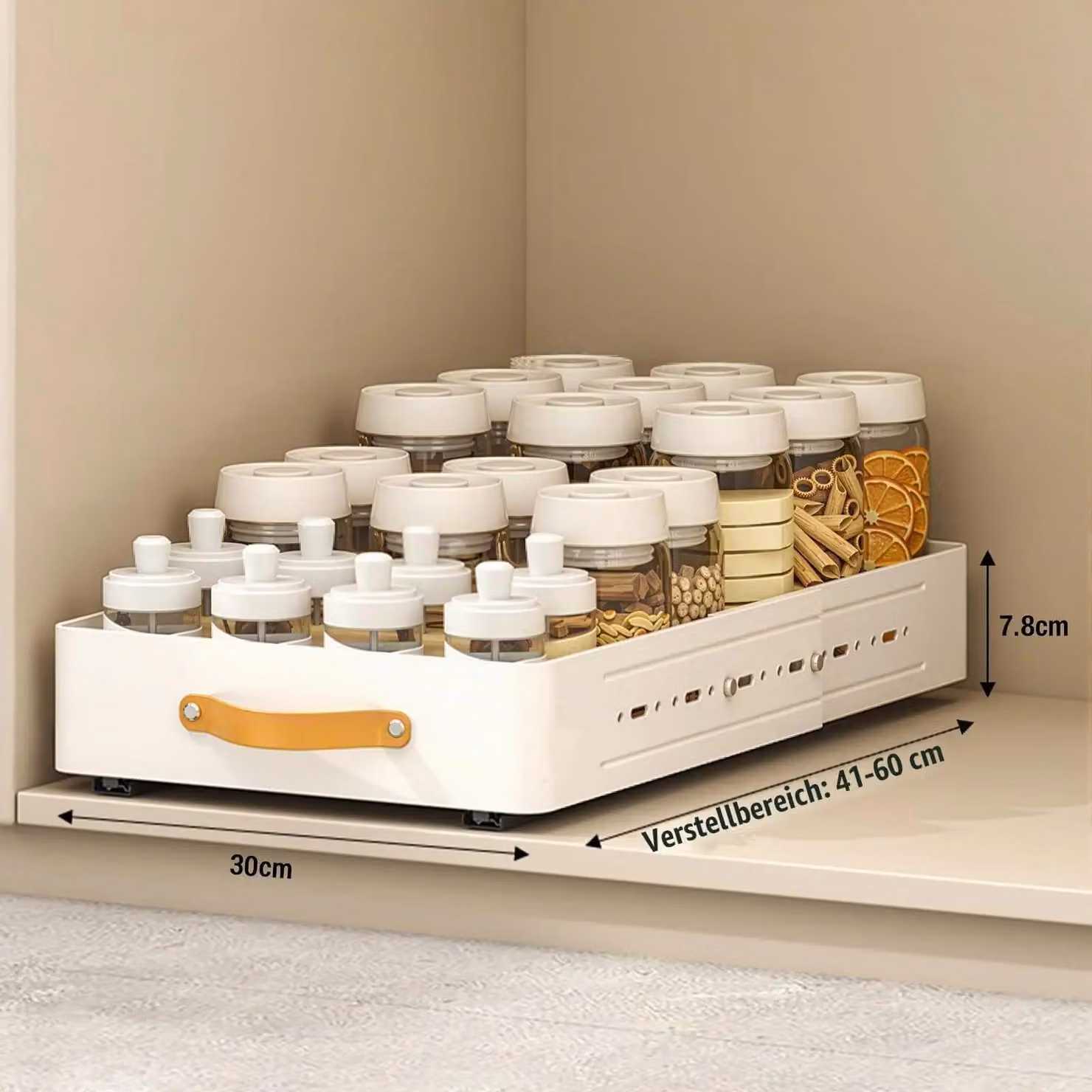 Mobiletto da cucina - Ripiano estraibile per la conservazione - Con cassetti - Larghezza 30 cm