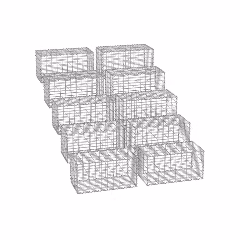 Gabbioni in Metallo Zincato per Decorazioni da Giardino, 10