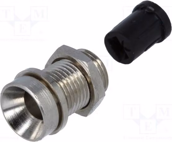 1 portalampada per LED con schermatura integrata, forma concava da 5 mm, finitura nichel