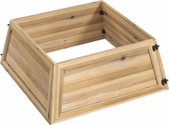 Copertura per supporto albero di Natale HOMCOM in legno naturale marrone L: 65 cm, P: 65 cm, H: 27 cm