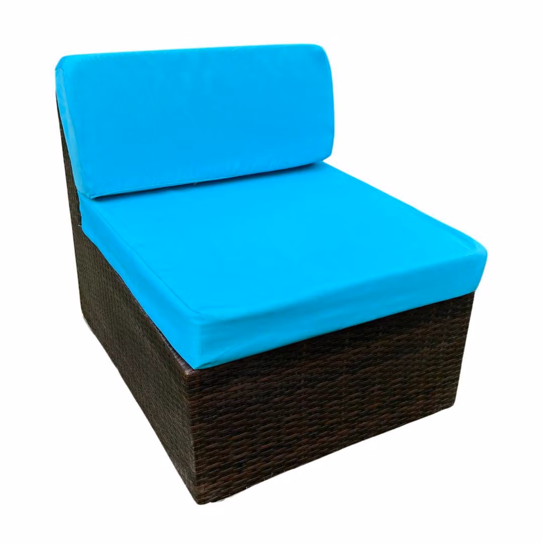 Bello Giardino | Set di federe - 70x70 cm + 70x30 cm - Resistenti alle intemperie - Blu - 2 pezzi