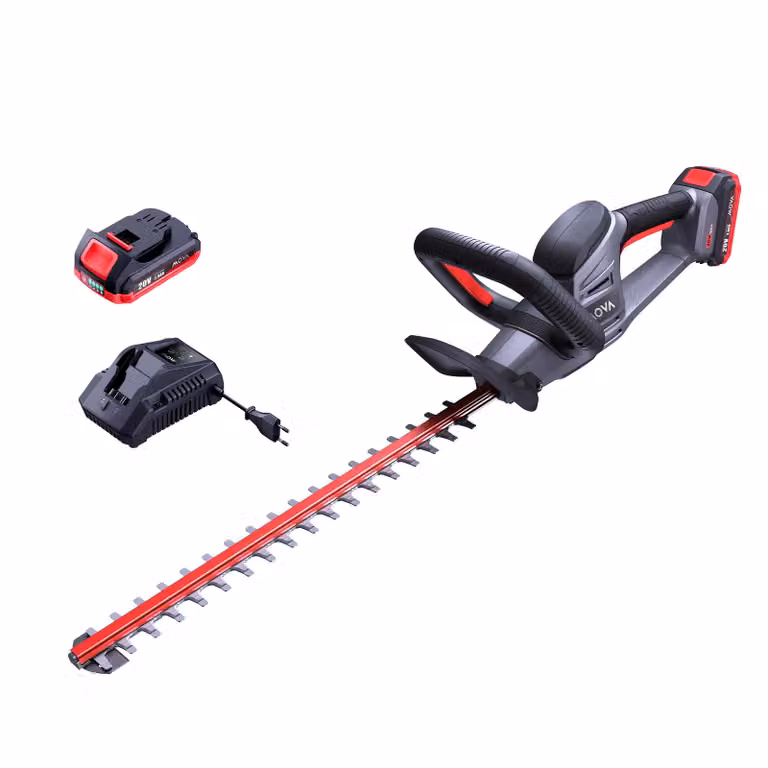 MOVA GH221 – Tagliasiepi a batteria con lama da 55 cm (21"), spessore di taglio 20 mm, lama a doppia azione, a basse vibrazioni, impugnatura ergonomica