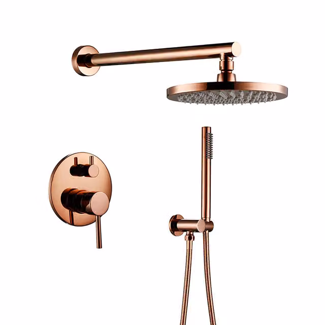 Miscelatore da incasso per doccia in ottone oro rosa ROSIE shower