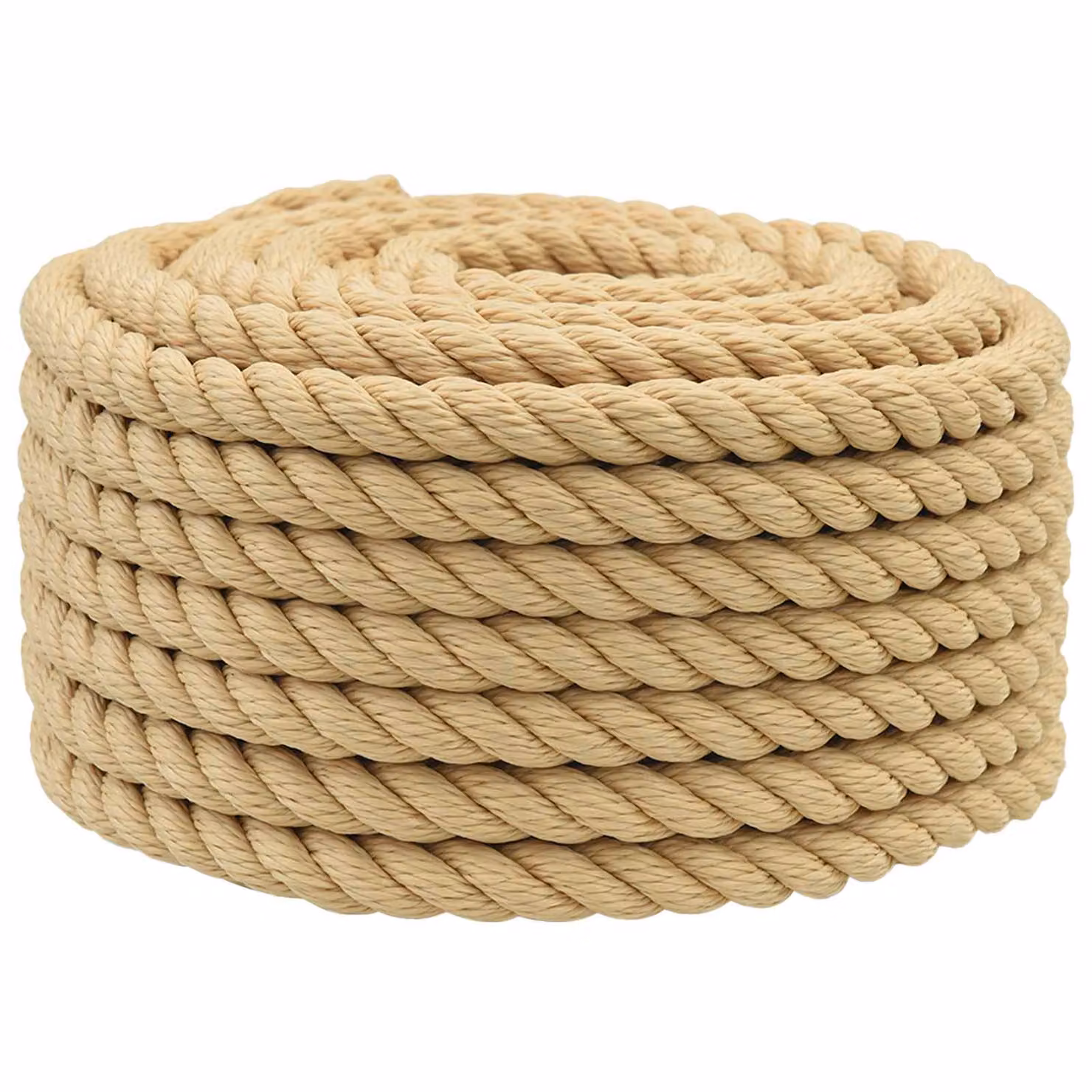 Corda multiuso vidaXL in plastica beige, diametro 18 mm, lunghezza 50 m, carico massimo 1995 kg