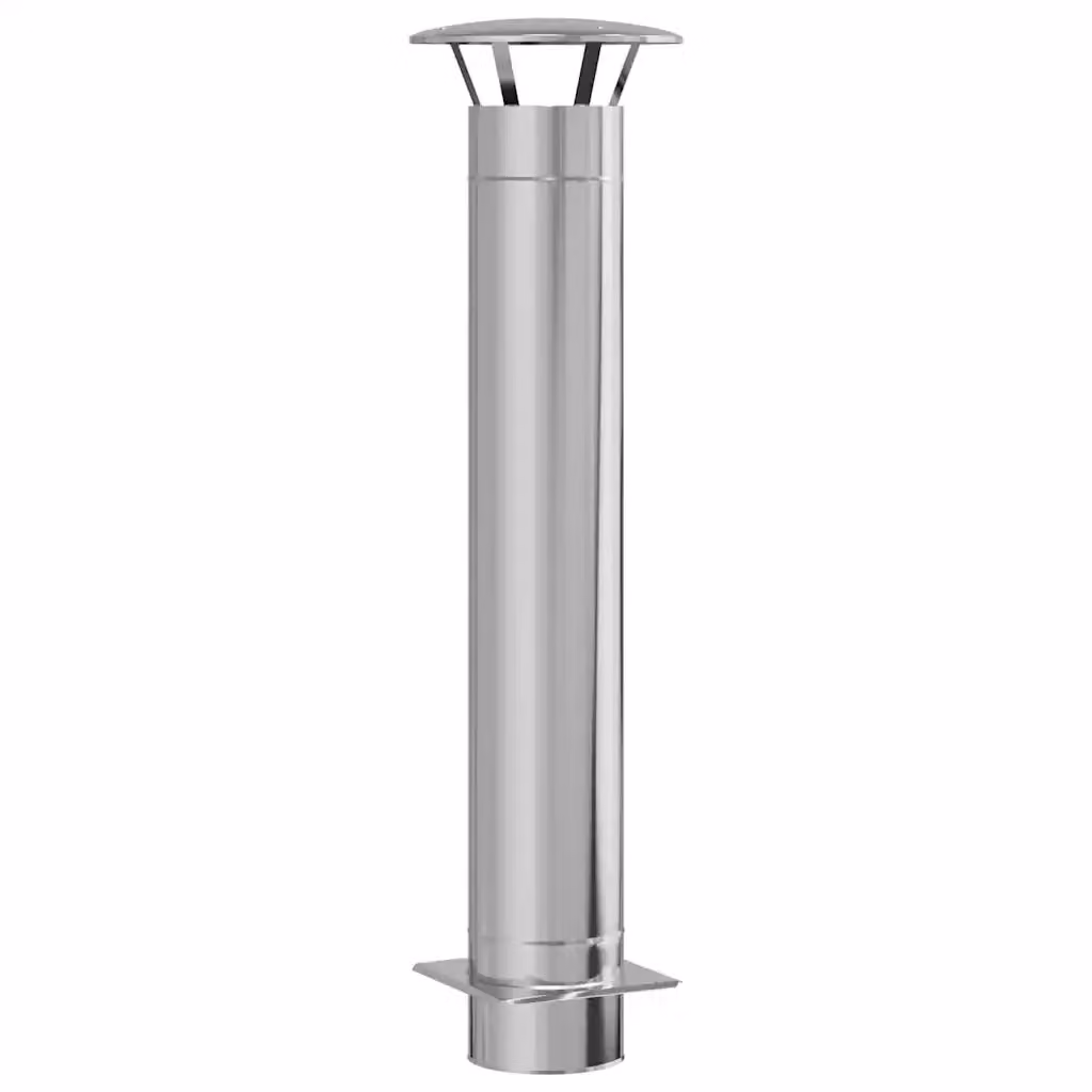 Estensione Camino-Canale vidaXL in Acciaio Inossidabile Argento L/P/H: 35 x 35 x 132 cm – 2