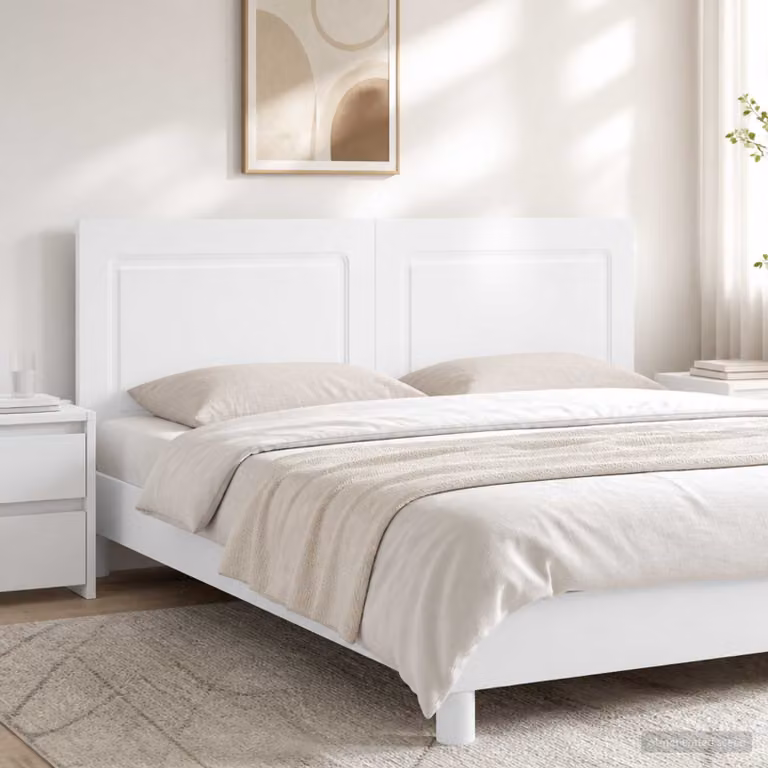 Testiera da muro vidaXL UTRECHT in legno ingegnerizzato bianco lucido L: 161 cm, H: 50 cm, P: 3 cm