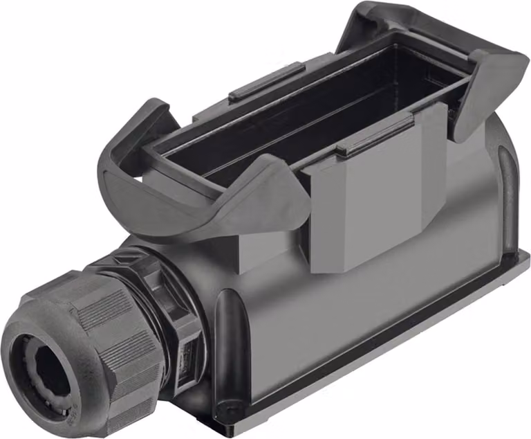 HARTING Han ECO Mod. 24 Alloggiamento base con pressacavo, 1xM40 uscita cavo laterale, con 2 staffe trasversali - 1 pezzo