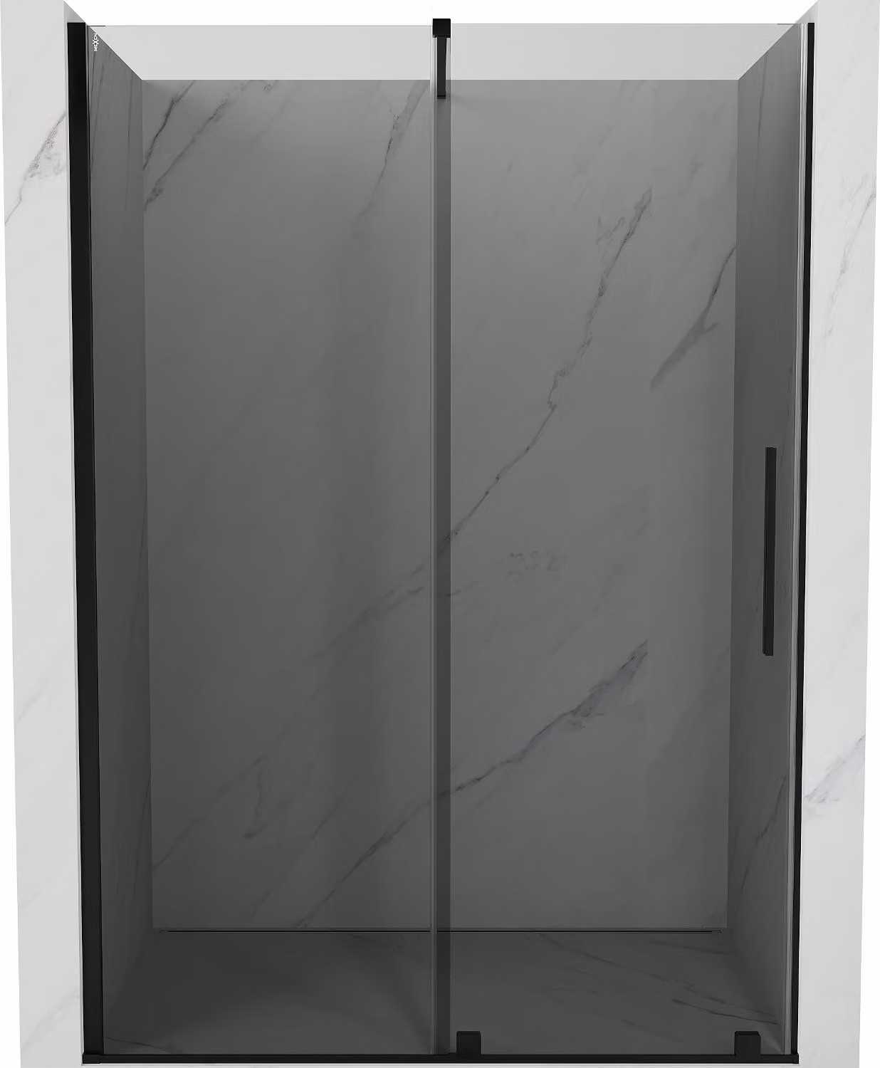 MEXEN Velar porta doccia scorrevole 160 cm, grafite, nero - 871-160-000-41-70