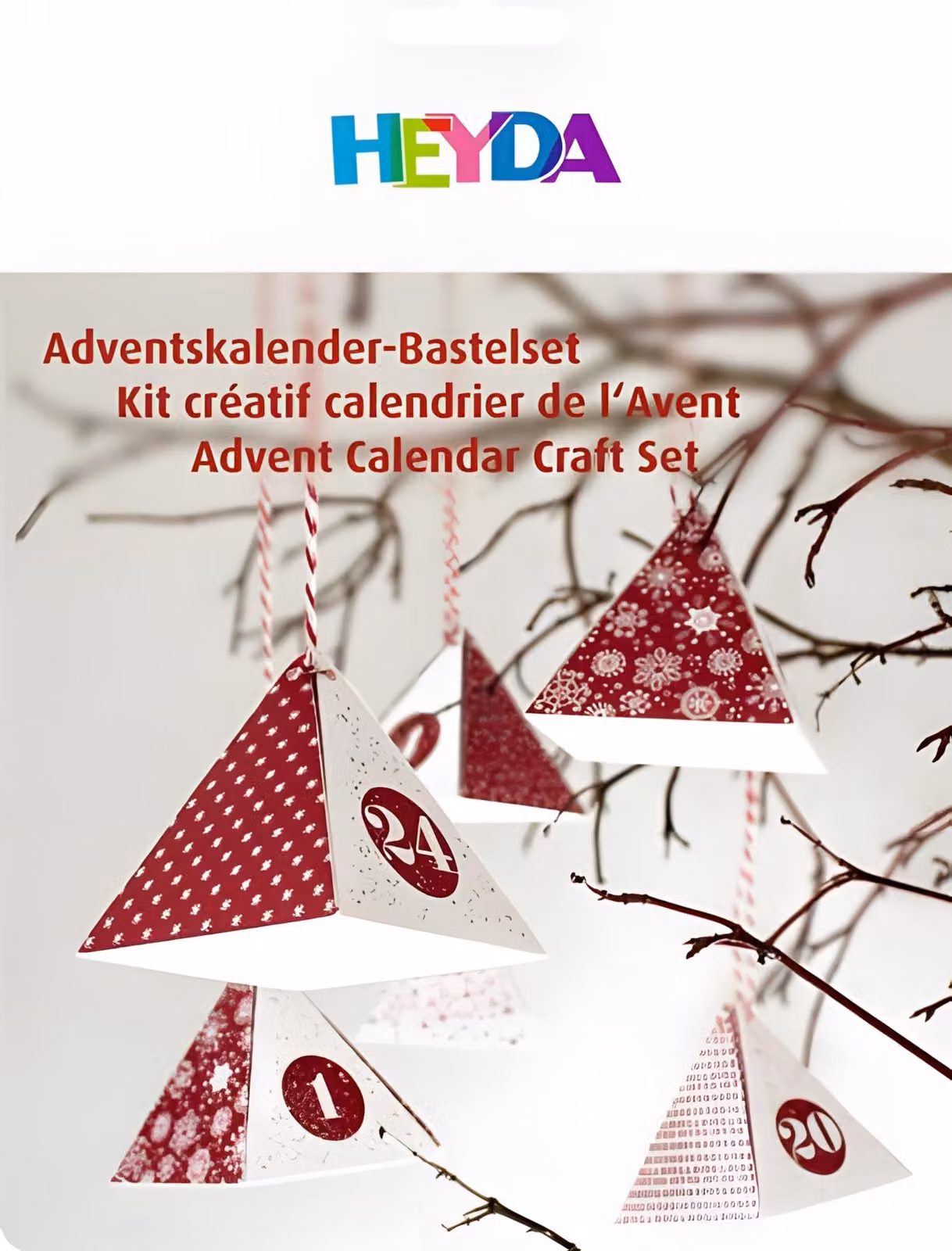 Scatole per calendario dell'Avvento - rosso 24 pz