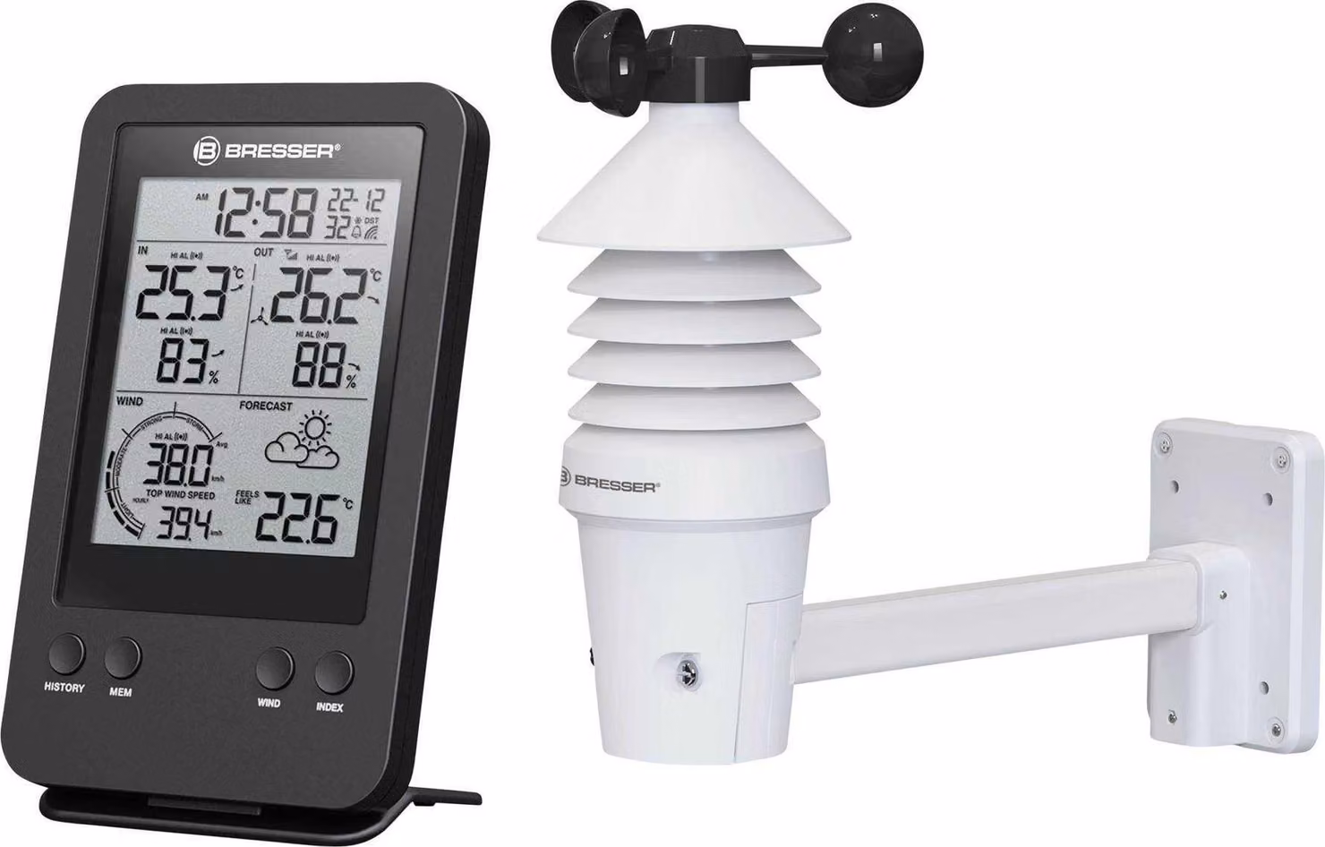 Bresser Pro - Stazione meteo - senza fili - nera