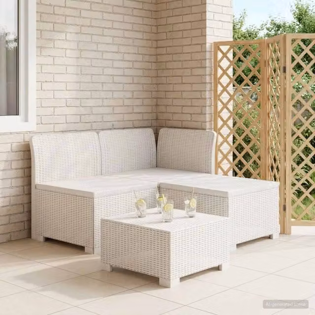 Divano da Giardino a 3 Posti in Aspetto Rattan 3 posto PP 8011886