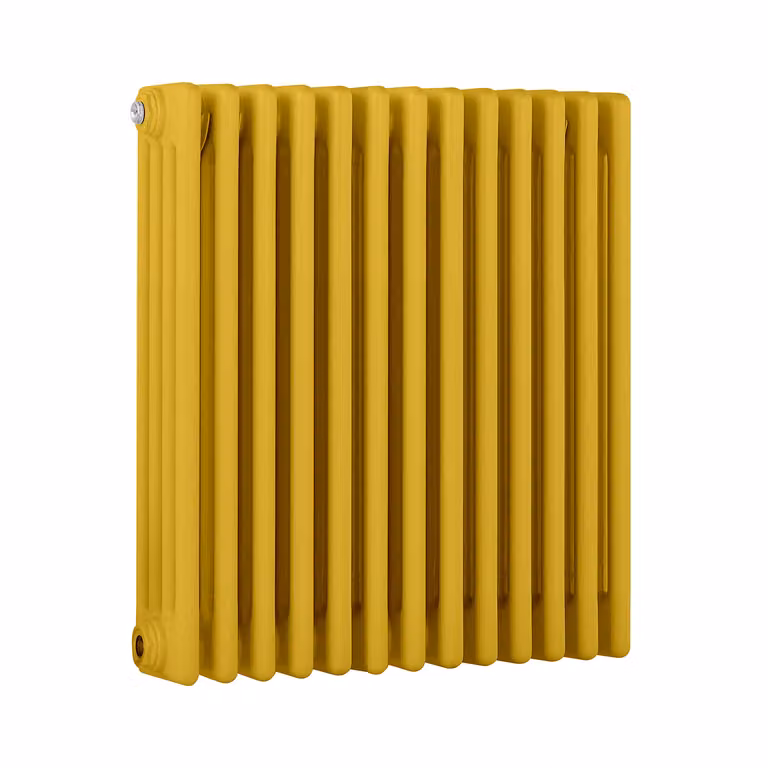 Radiatore Orizzontale a Colonne (4 Colonne) 600mm x 605mm - Giallo (Dandelion Giallo) - Regent