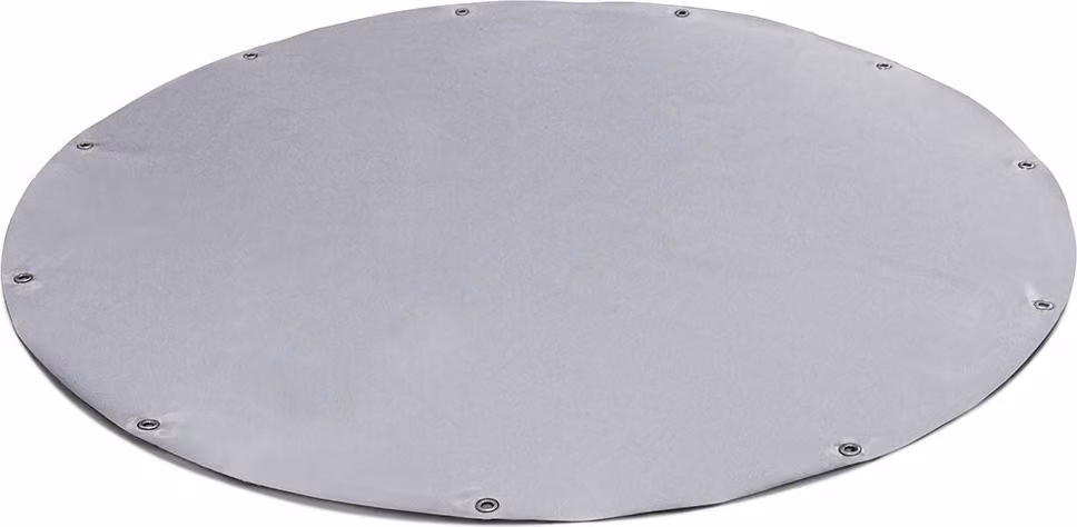 (600g/m²) Telone tondo per camion/telo in PVC con occhielli da 20 mm (grigio RAL7042, 260 cm) Telo per piscina Telone per piscina Sottostrato per piscina Telone protettivo per piscina