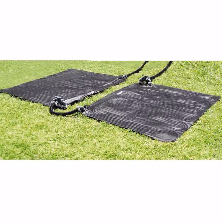 Set di 2 Tappetini Solari Termici Intex in PVC Nero, L/P: 120 x 120 cm