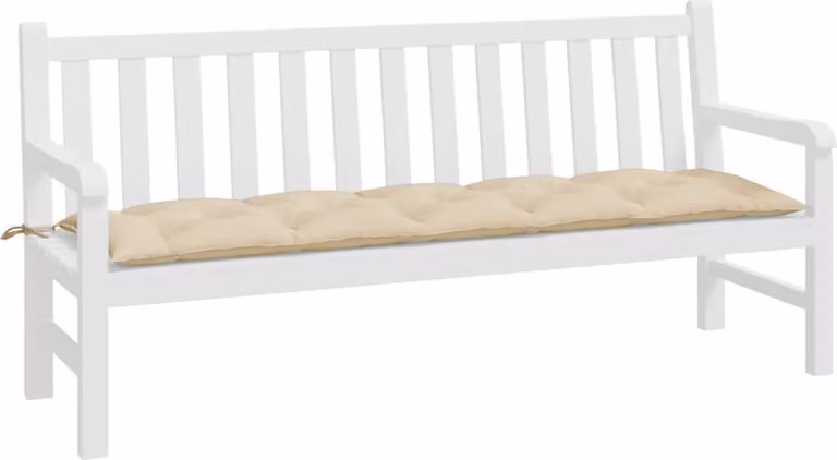 Cuscino per Panca Beige 180x50x7 cm in Tessuto Oxford