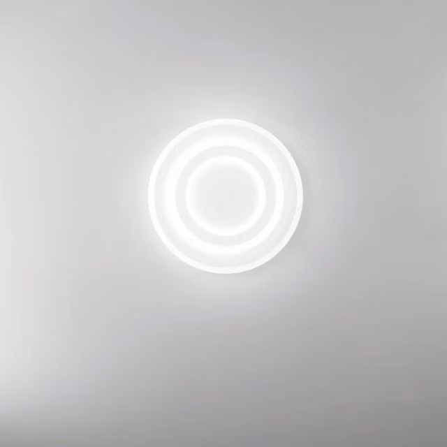 Plafoniera LED Life da 35W bianca, design moderno e rotondo, D: 40 cm, H: 4 cm