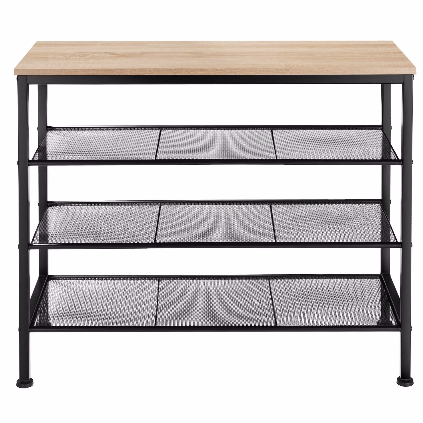 Scarpiera Newport tectake in stile industriale, colore rovere e marrone, L: 80,5 cm, P: 30,5 cm, H: 72,5 cm – 3