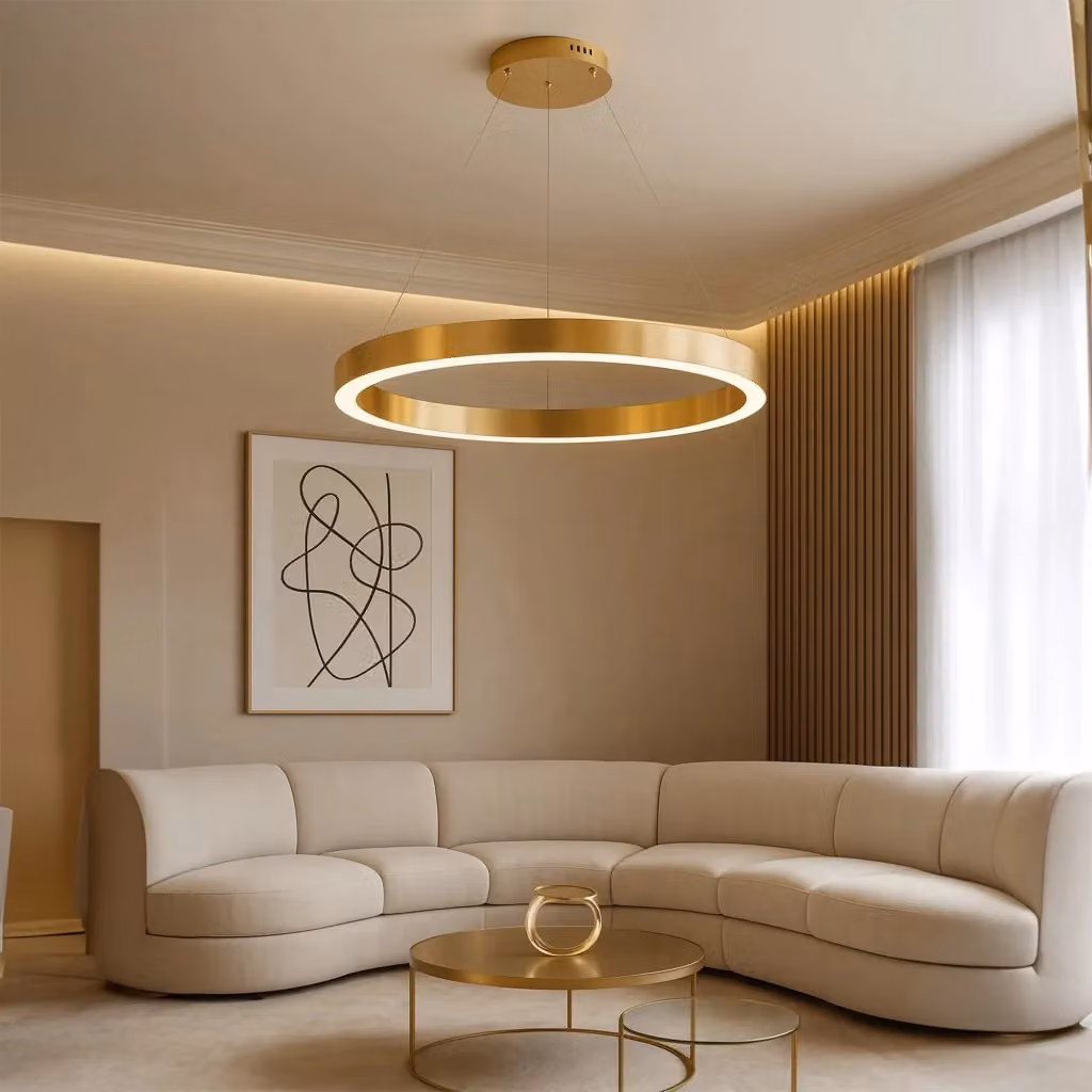 Lampada a sospensione LED Toolight Lhj051-cp1 C in metallo color oro spazzolato per bagno in stile moderno – 2