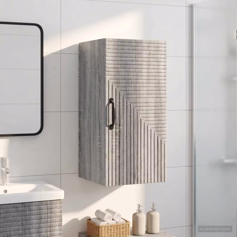 Armadio da bagno a muro vidaXL HAARLEM moderno grigio L: 30 cm, P: 31 cm, H: 59 cm