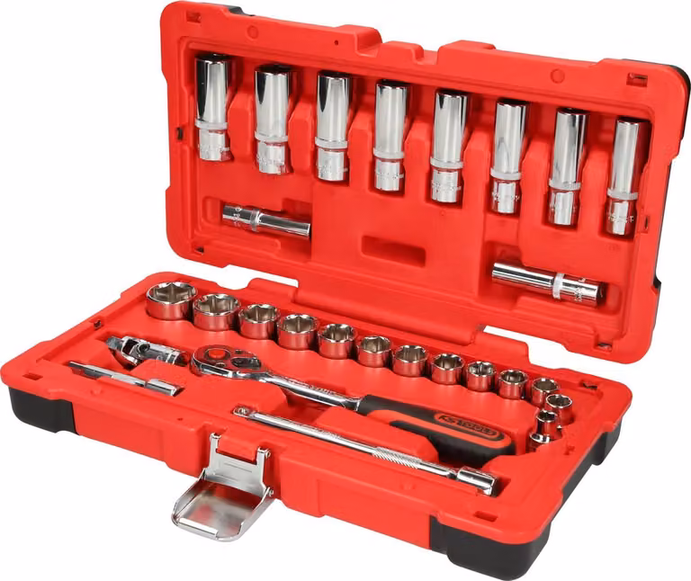 KS Tools Set di chiavi a bussola 3/8" CHROMEplus, 27 pezzi.