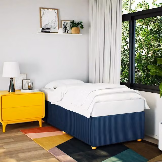 Giroletto senza Materasso-Struttura Letto Blu 80x200 cm in Tessuto 482093