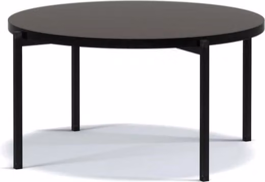Tavolino da soggiorno rotondo VILEM 1 - nero lucido