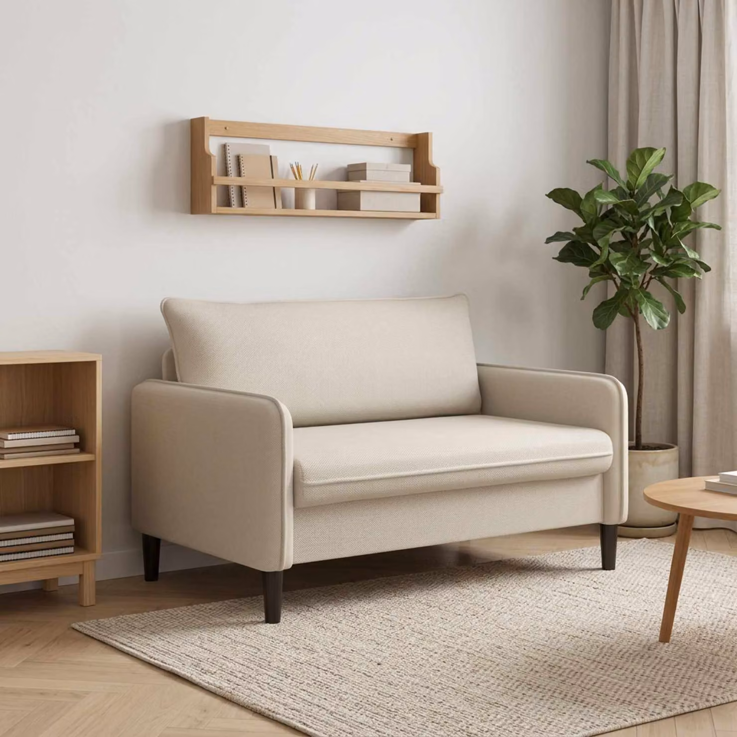 Poltrona XXL vidaXL in velluto beige con braccioli per soggiorno e camera da letto