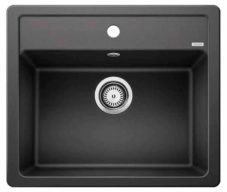 Lavello in granito Blanco LEGRA 6 500 x 585 mm antracite 523332