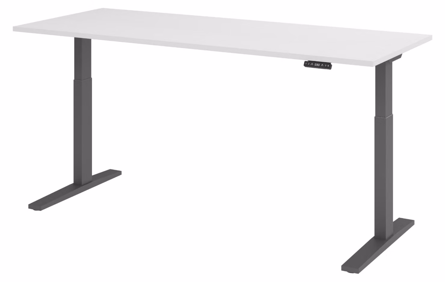 Scrivania elettrica bümö XMKA - Finitura: Bianco, Struttura: Grigio antracite, Dimensioni: 200 x 80 cm