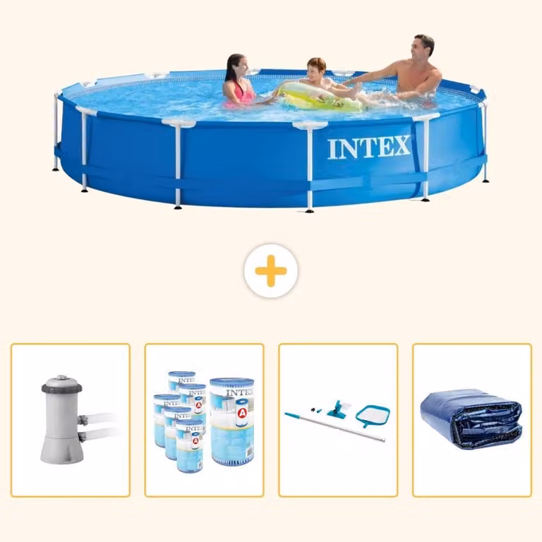 Piscina autoportante rettangolare - 366x76 cm - 5 pezzi - Modello SCB93