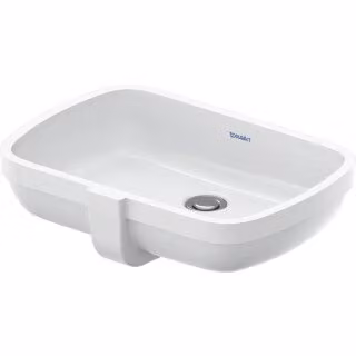 Lavabo da incasso Duravit Qatego 48x32 cm, EB v u, o HL, HL, m Ü, we hgl