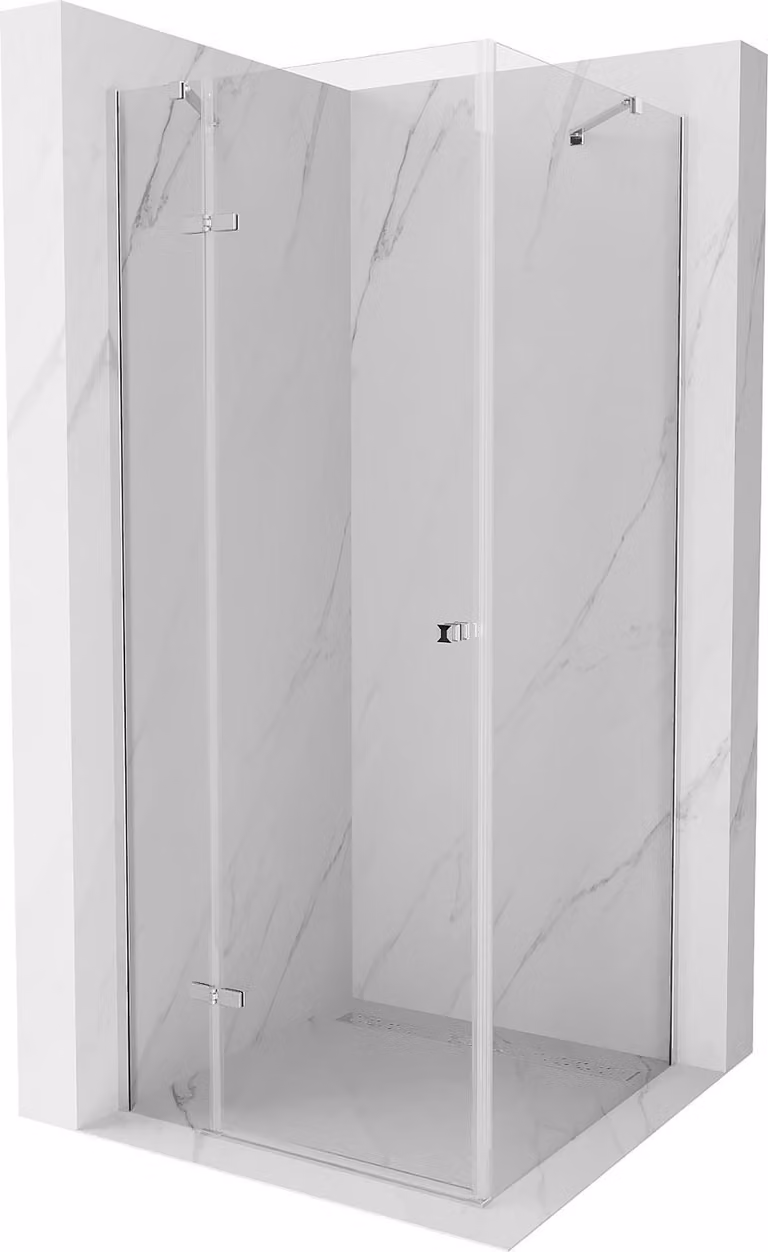 Mexen Roma cabina doccia a battente 110 x 110 cm, trasparente, cromato - 854-110-110-01-00