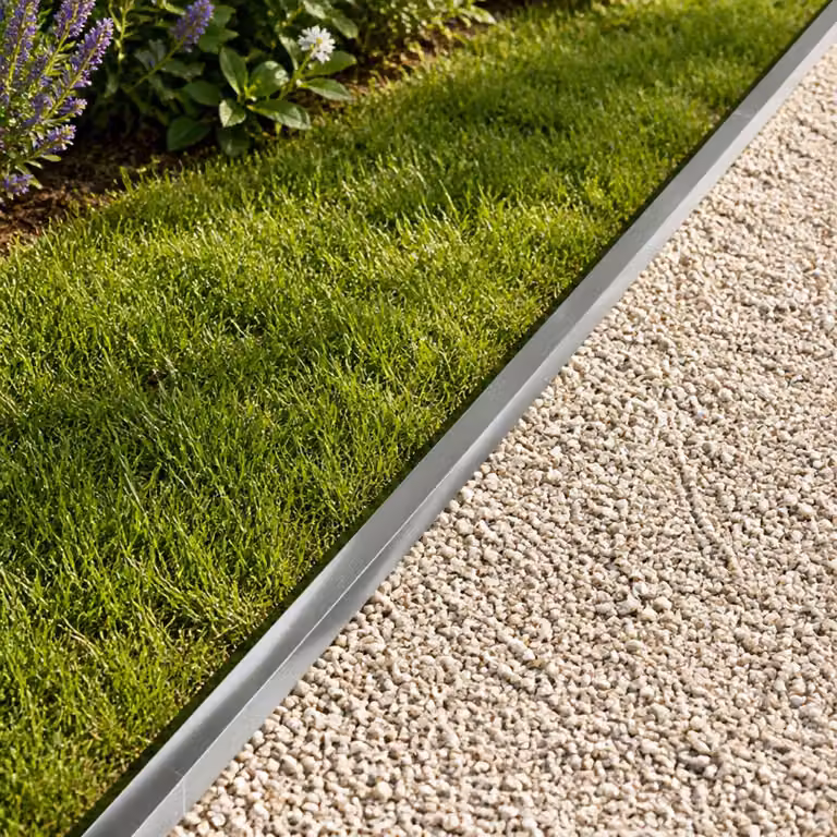 Set di 10 profili di copertura per giardino vidaXL in acciaio zincato grigio, 100 x 5 x 5 cm