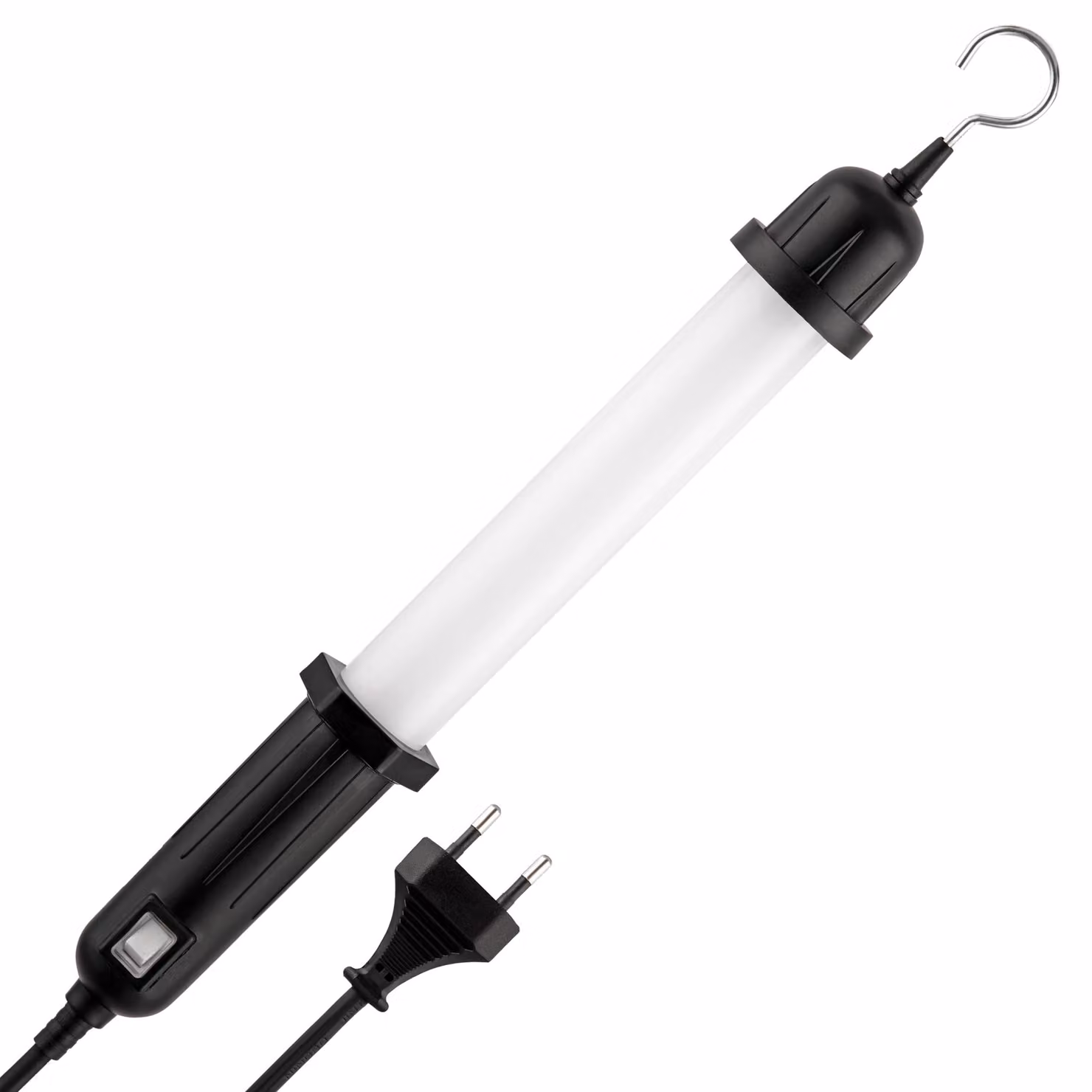 Lampada portatile a LED REV Lampada da lavoro Nera IP54 7W 320lm bianco freddo 6500K Gancio e interruttore