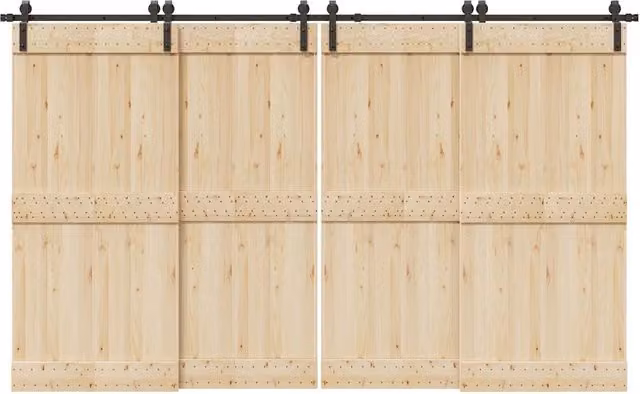 Kit di binari per porte scorrevoli vidaXL in acciaio inossidabile nero opaco 366 cm
